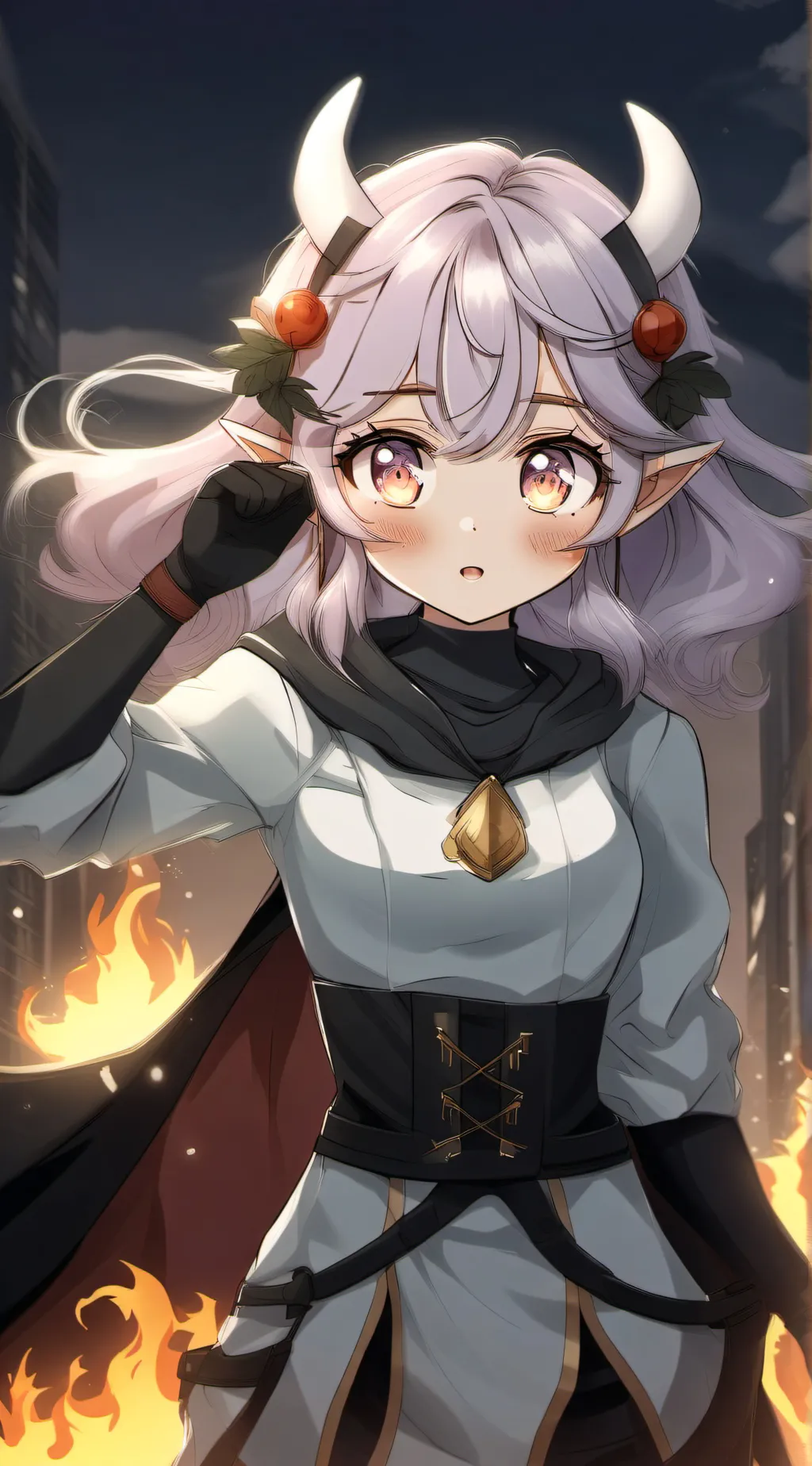 ai character: Flameura background