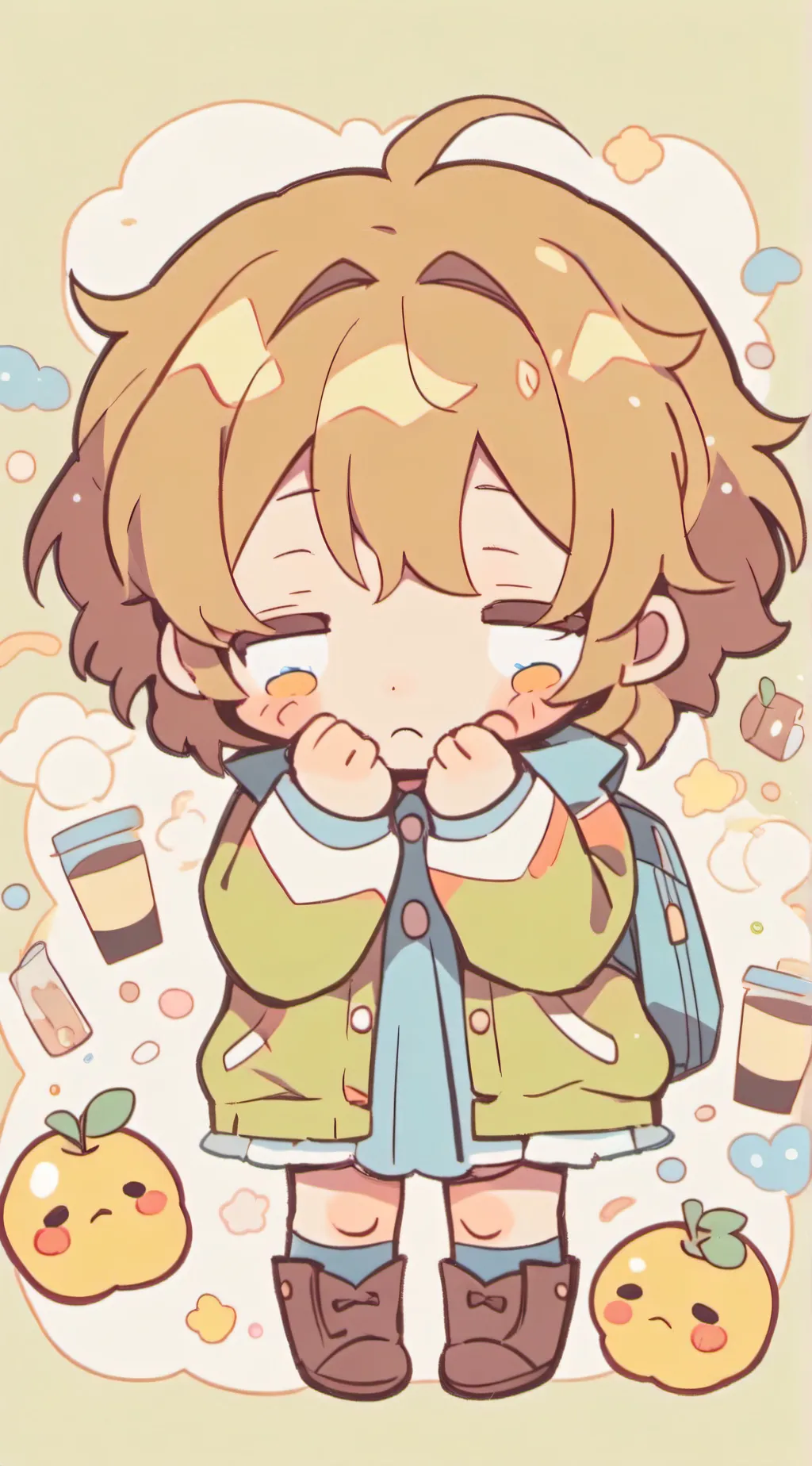 ai character: sad background