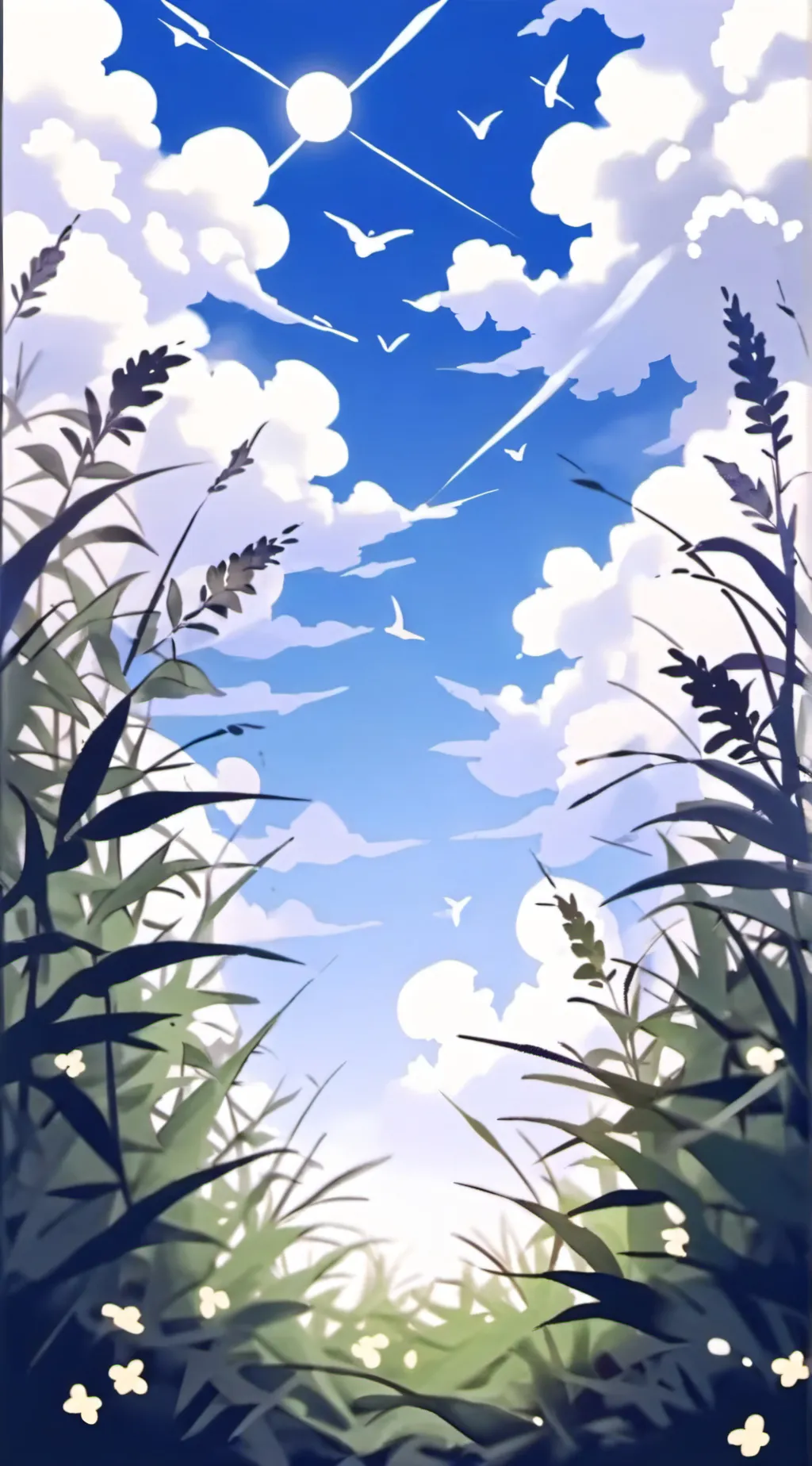 ai character: Grass background