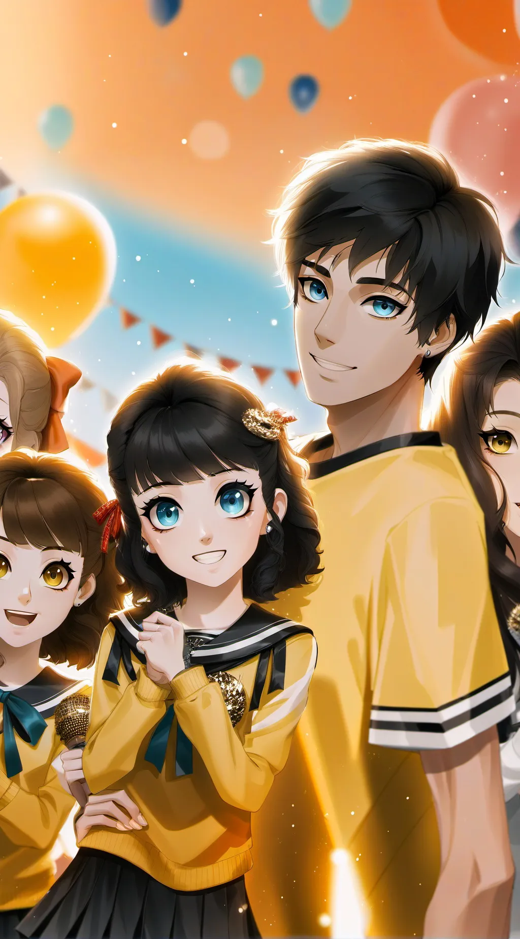 ai character: cheerleading and r background