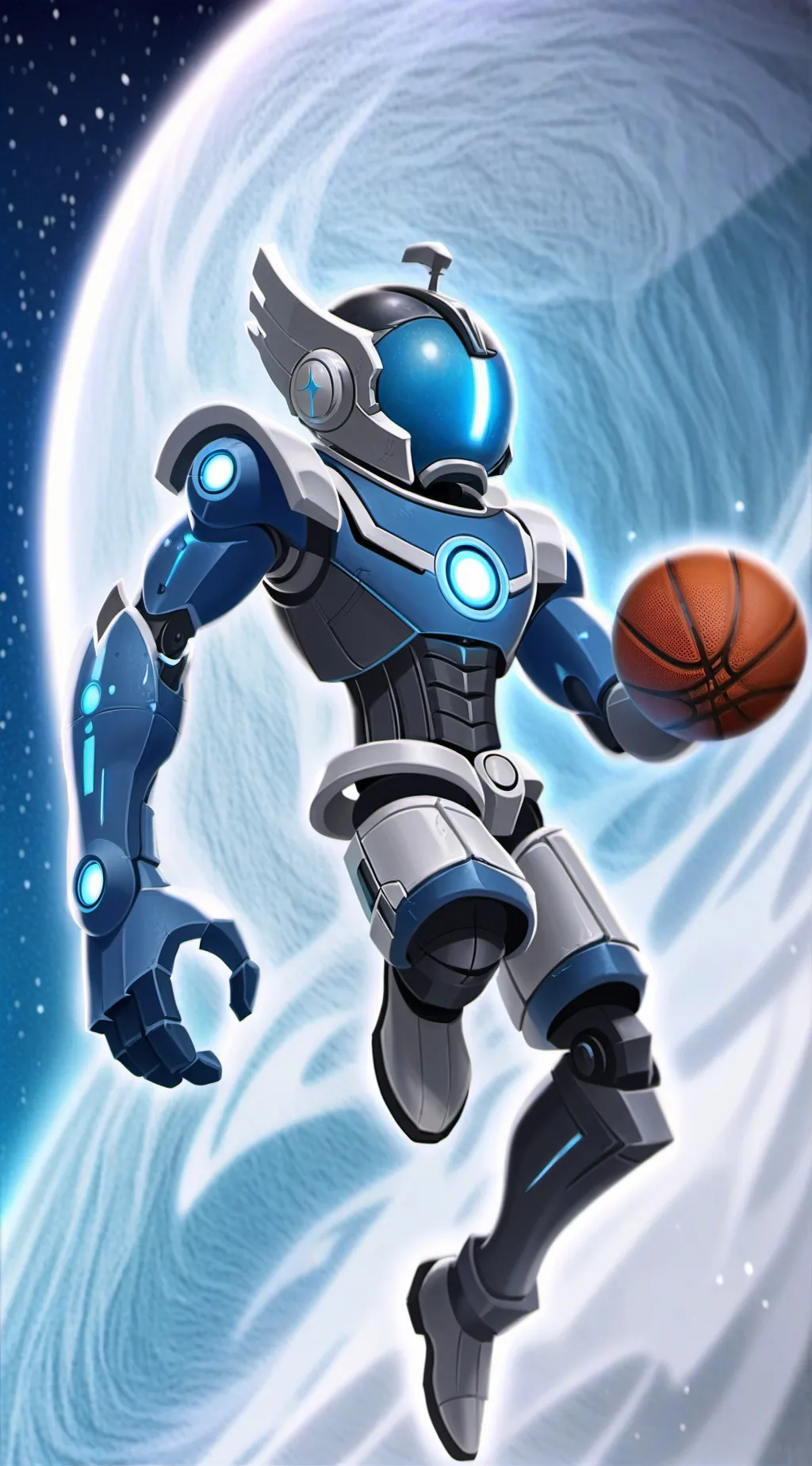 ai character: camera titan background