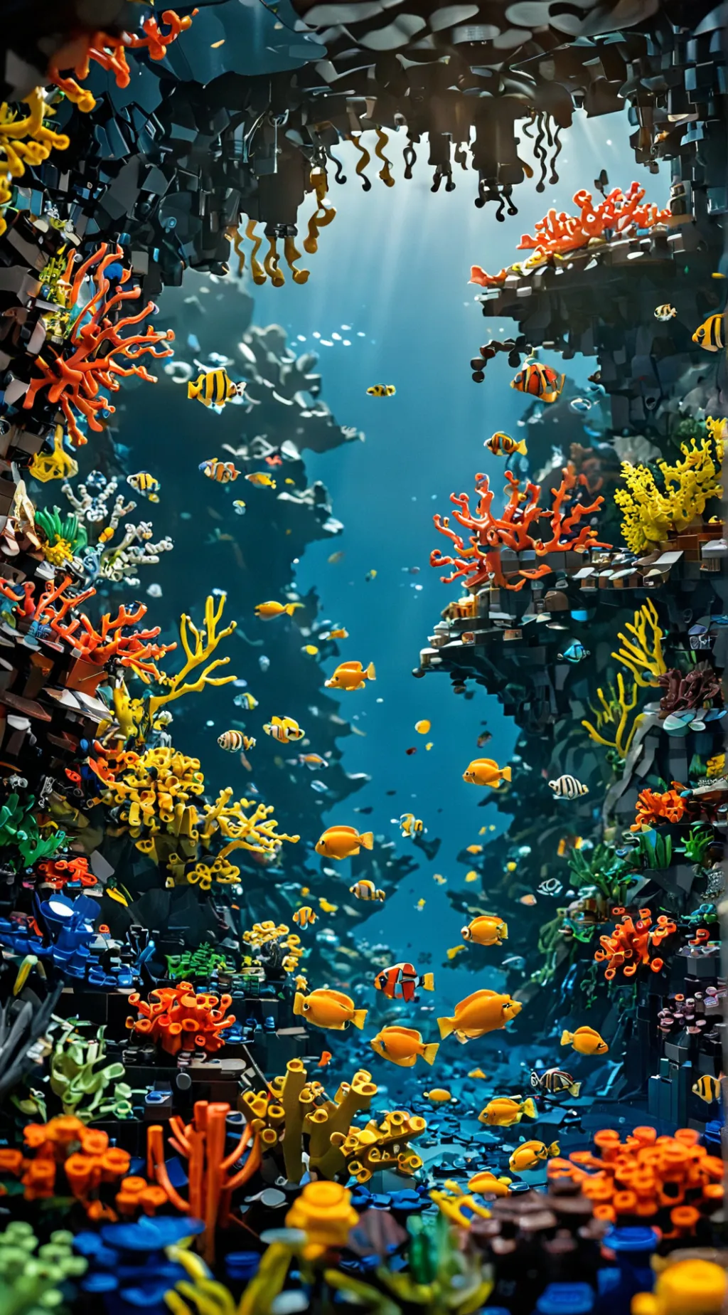 ai character: comedian fish  background