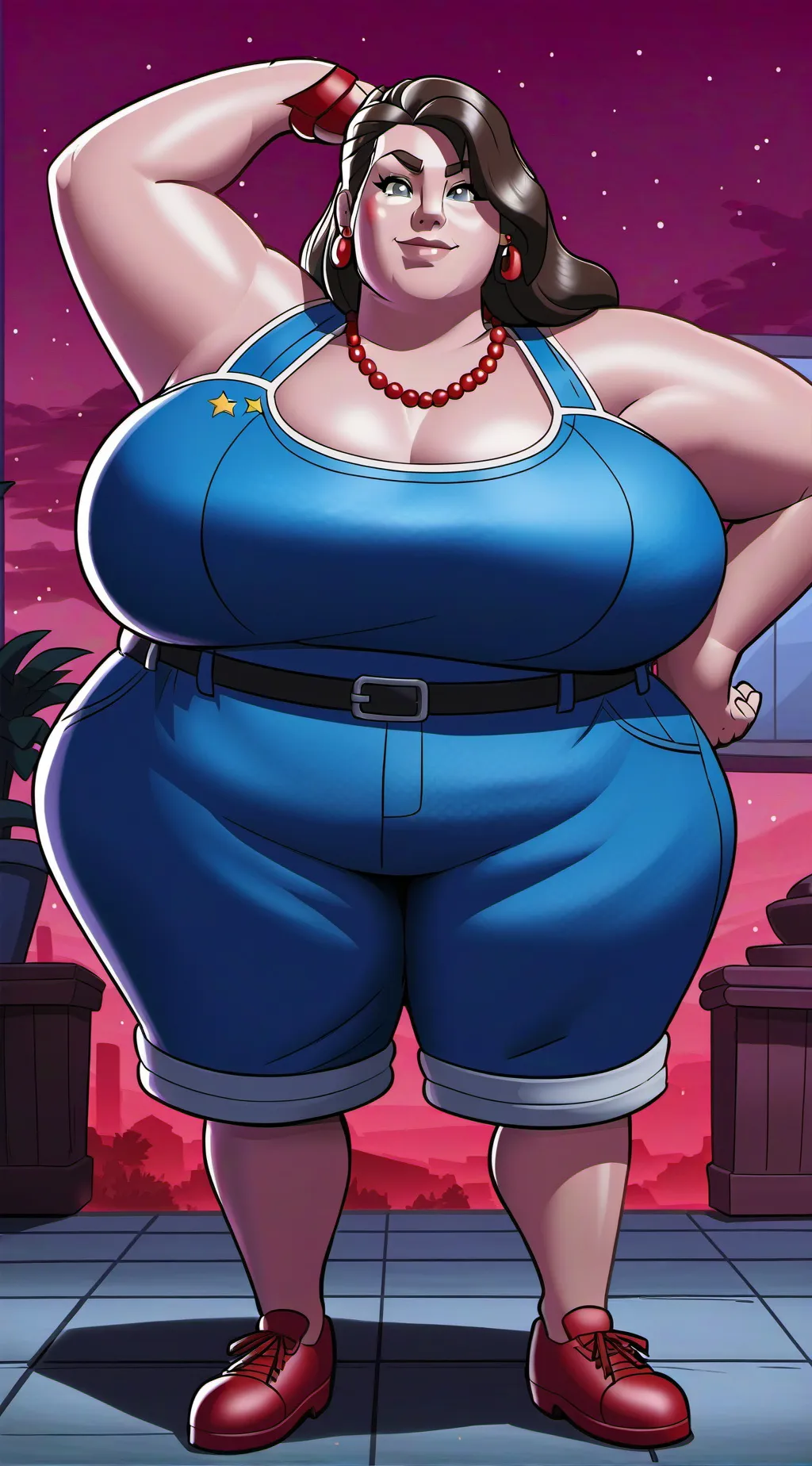 ai character: Fat Felicia  background