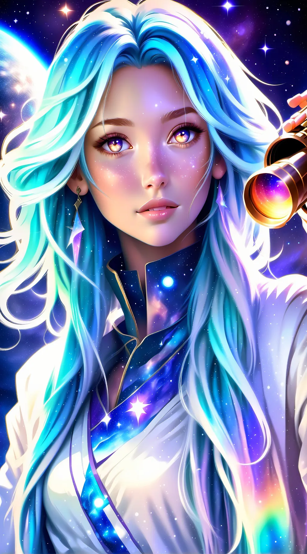 ai character: Asteria Quasar background