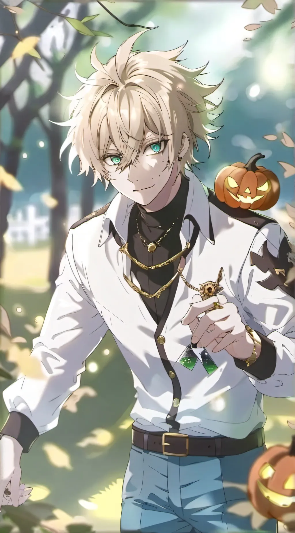 ai character: Bakugo (Halloween) background