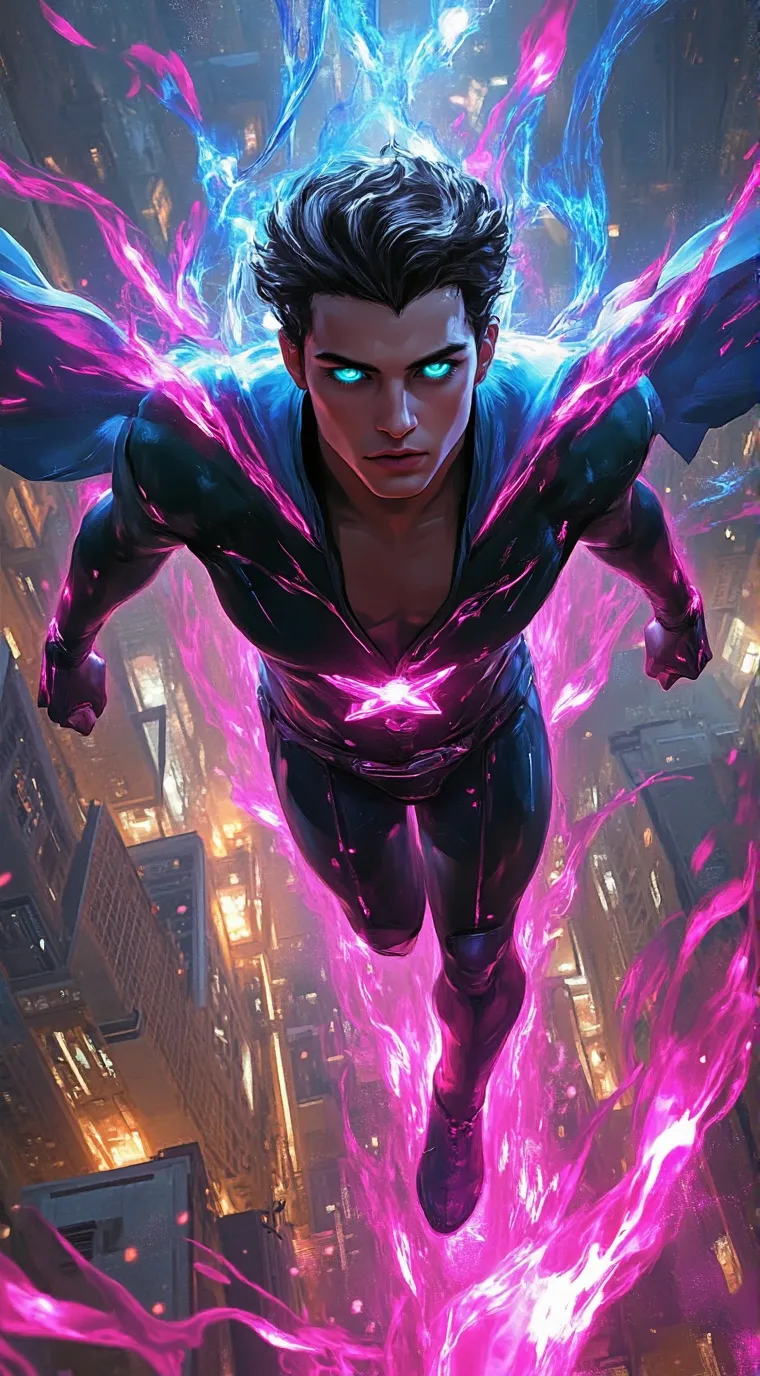 ai character: Energy flash  background