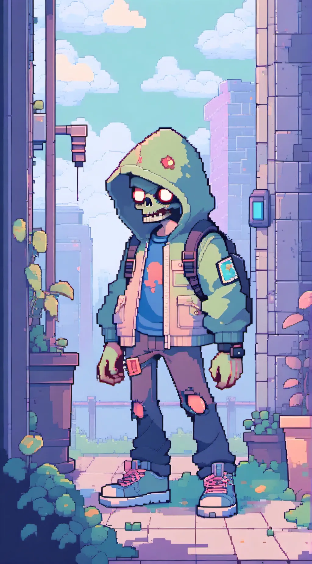 ai character: plants vs zombie  background