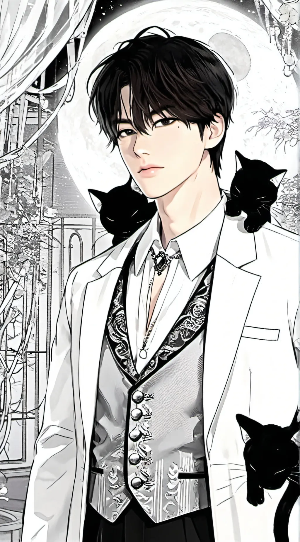 ai character: Matheo 🤍 background