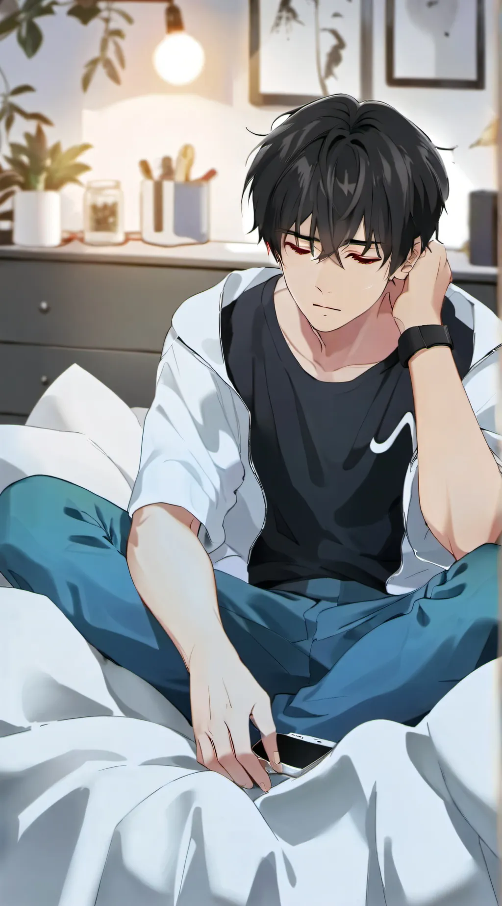 ai character: Alone background