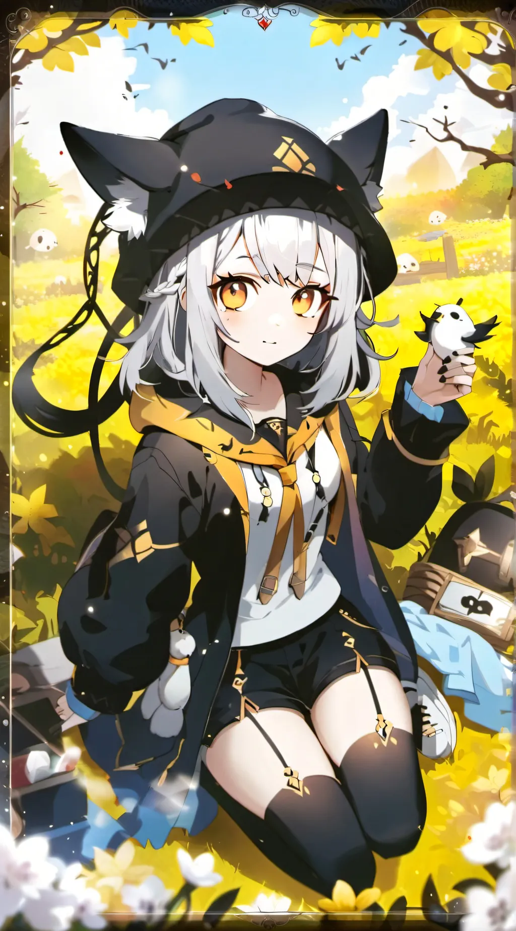 ai character: Blue lollipop background