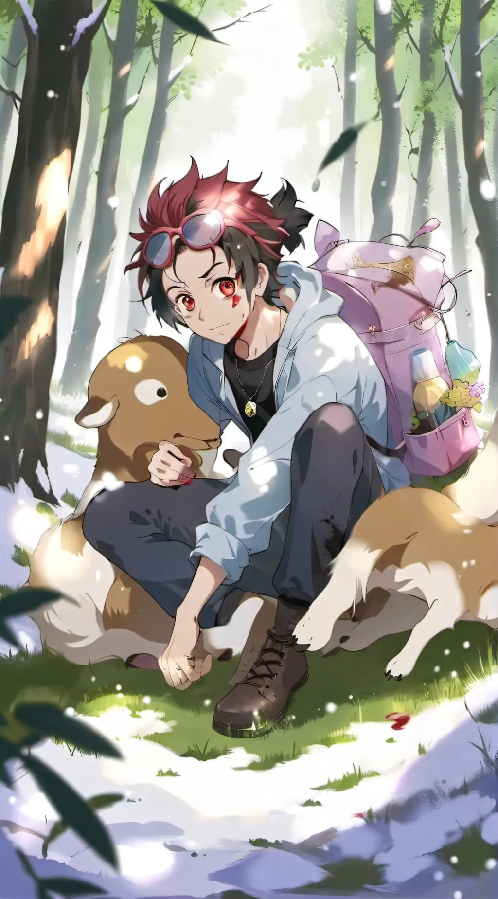 ai character: Tanjiro Kamando background