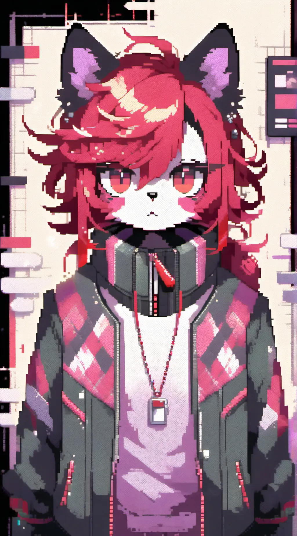 ai character: mikha as a furry 2 background