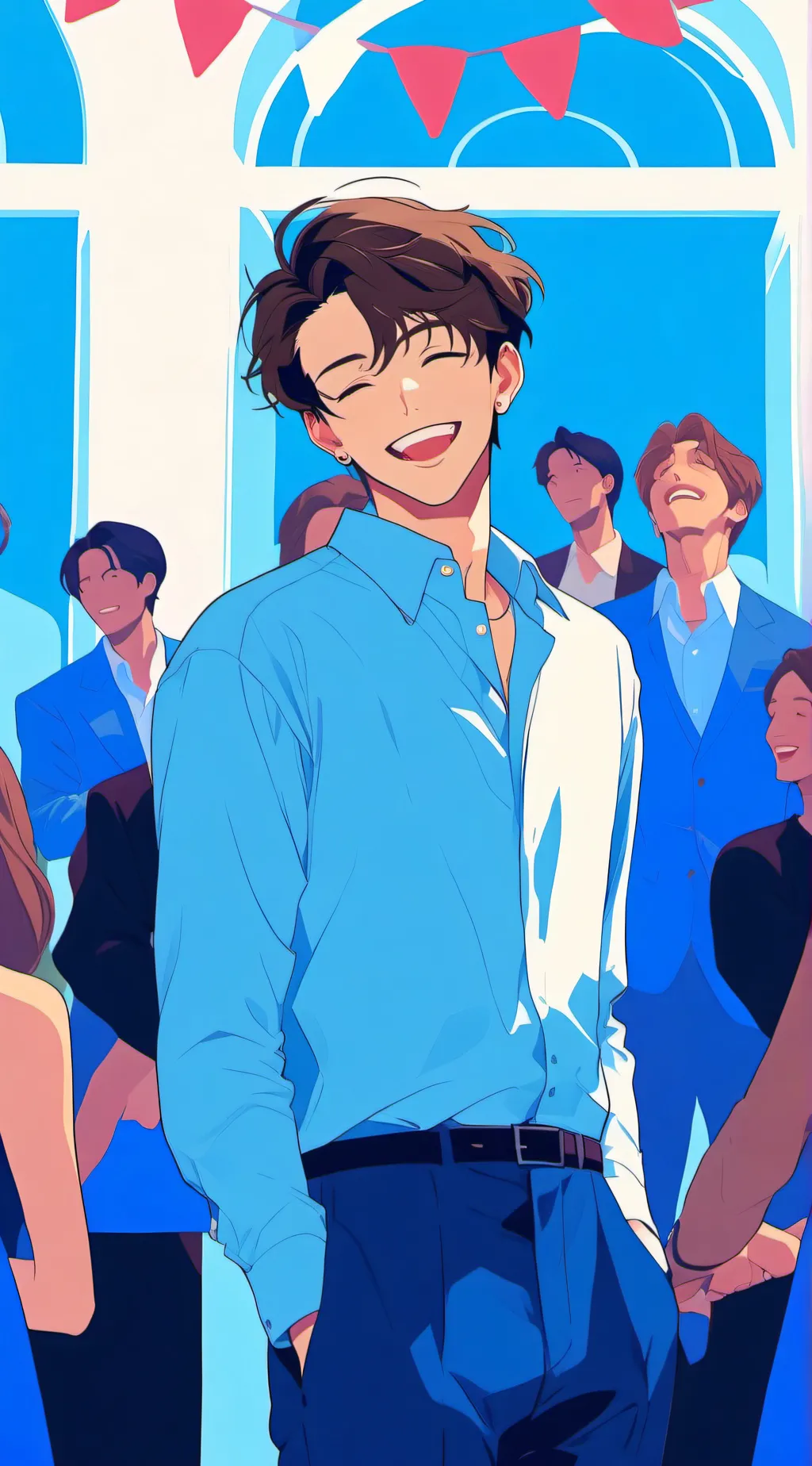 ai character: ╭┈•Rowan B.🍾 background