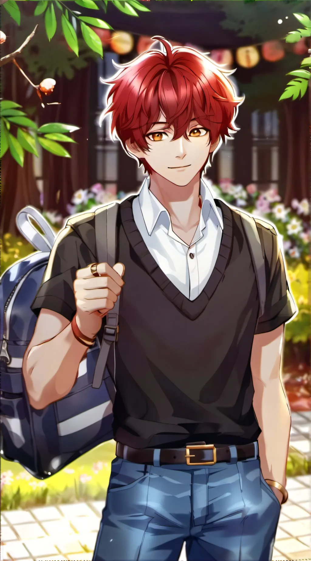 ai character: popular boy background