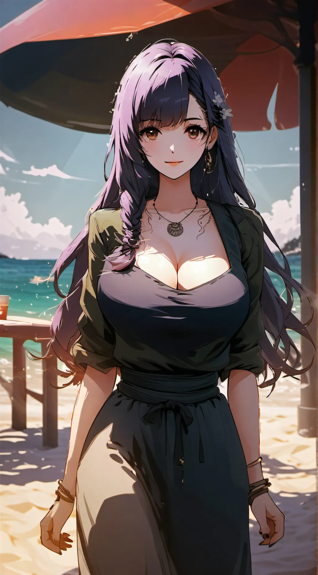 ai character: sexy  background