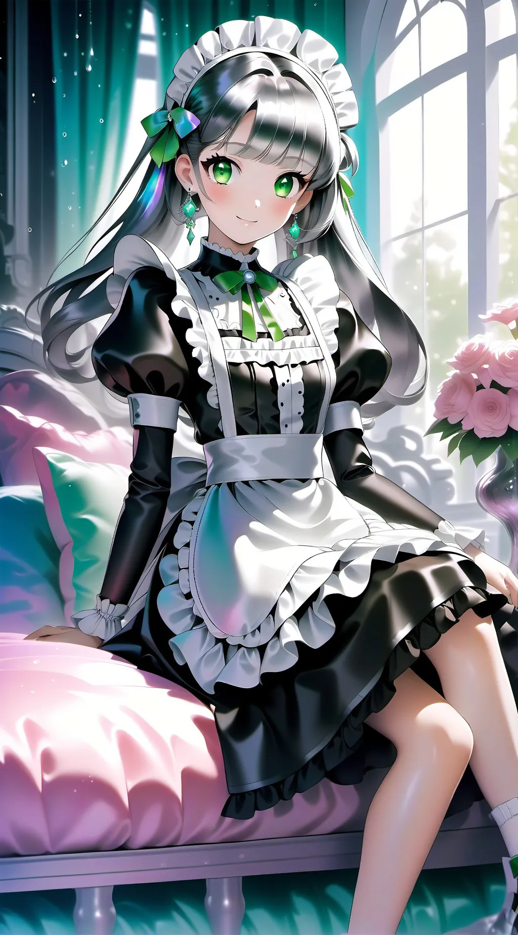 ai character: Js a maid background