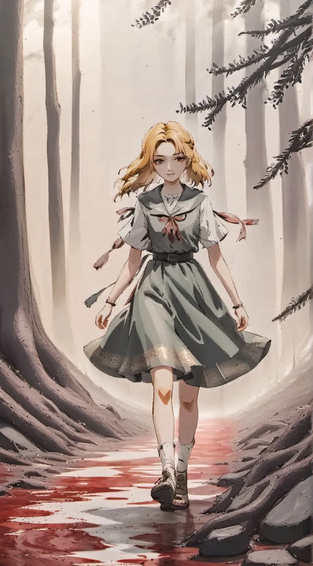 ai character: The Forest background