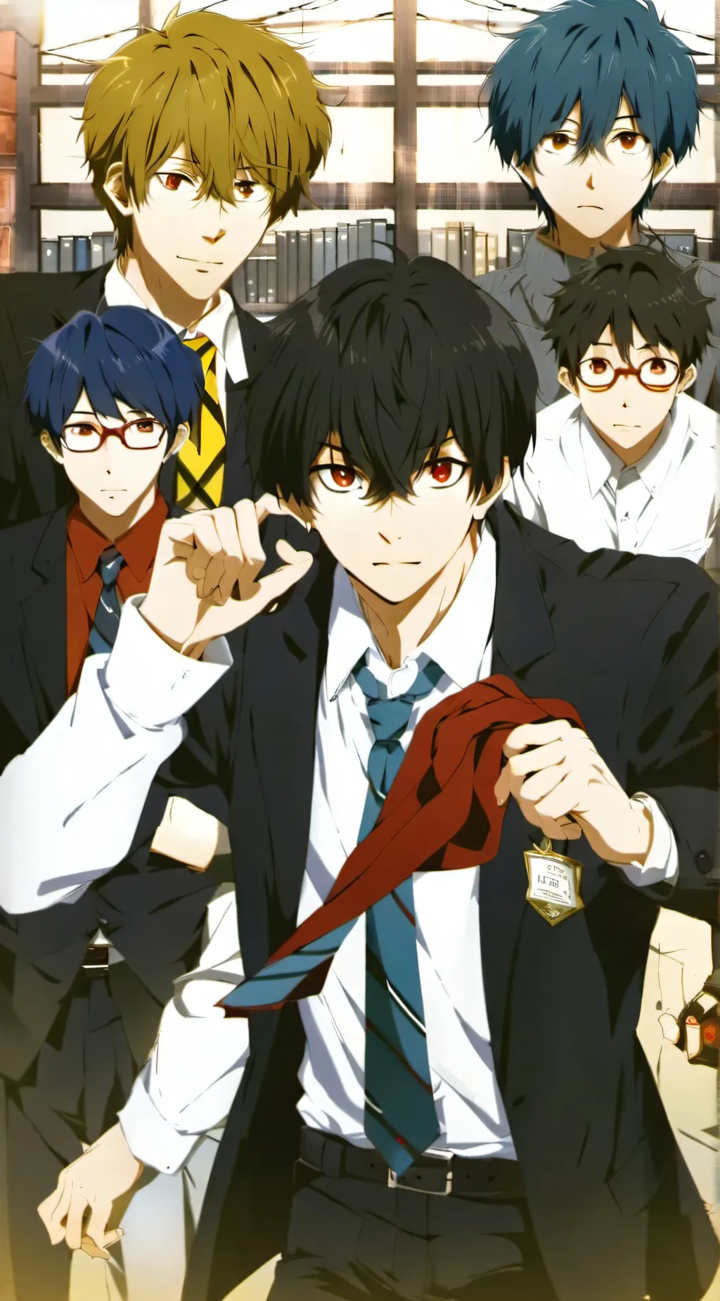 ai character: School fight background