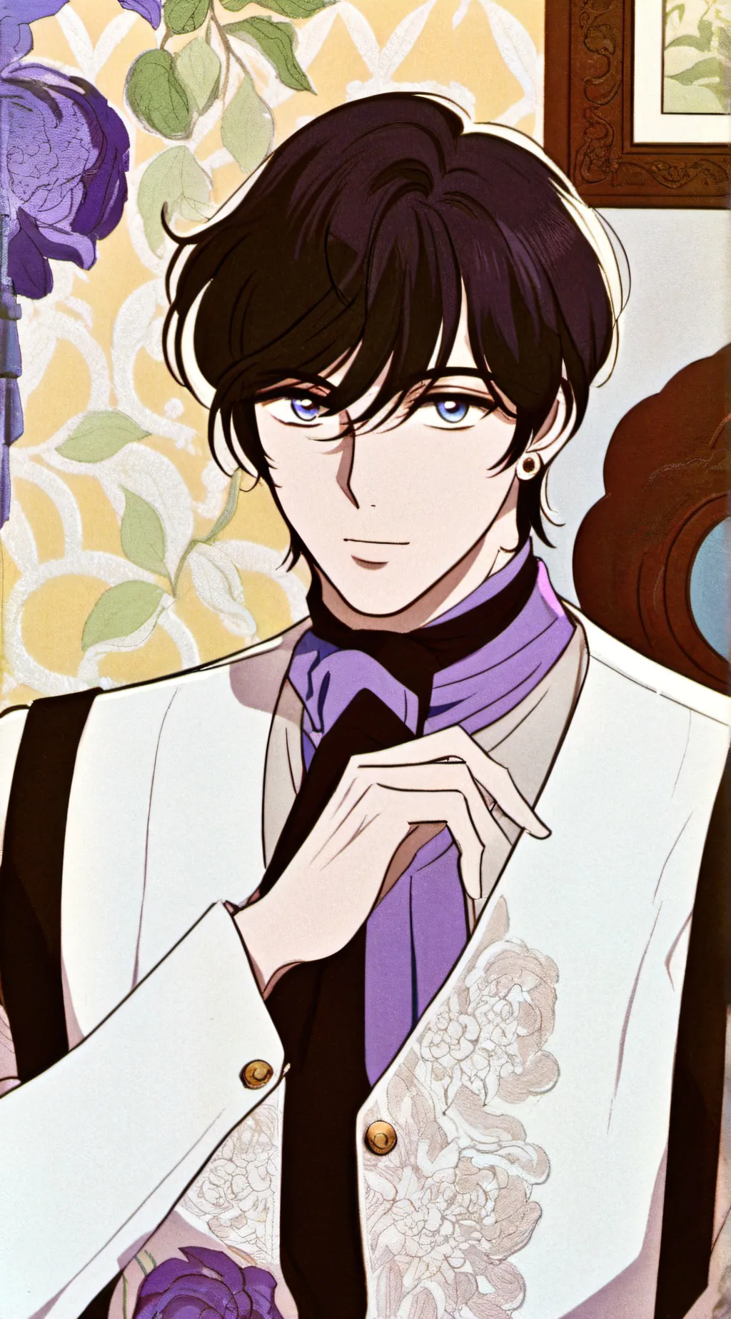 ai character: purple guy  background