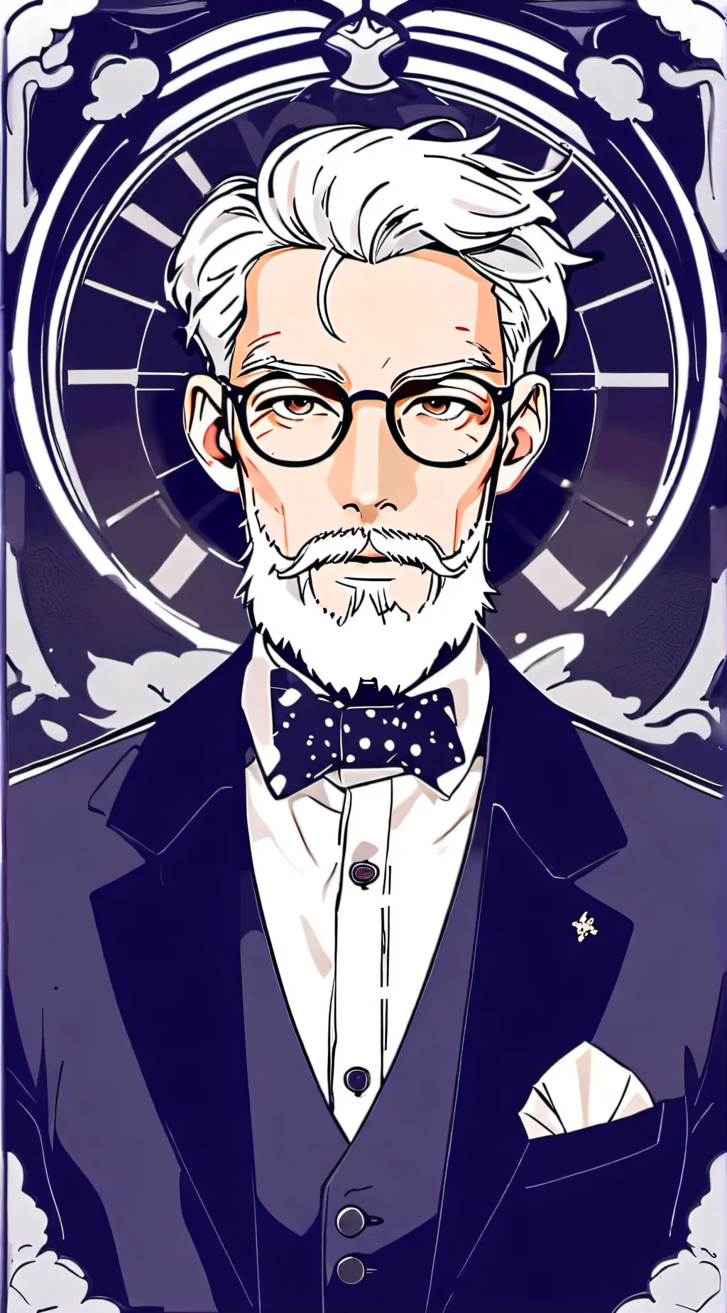 ai character: john mayhem faded background