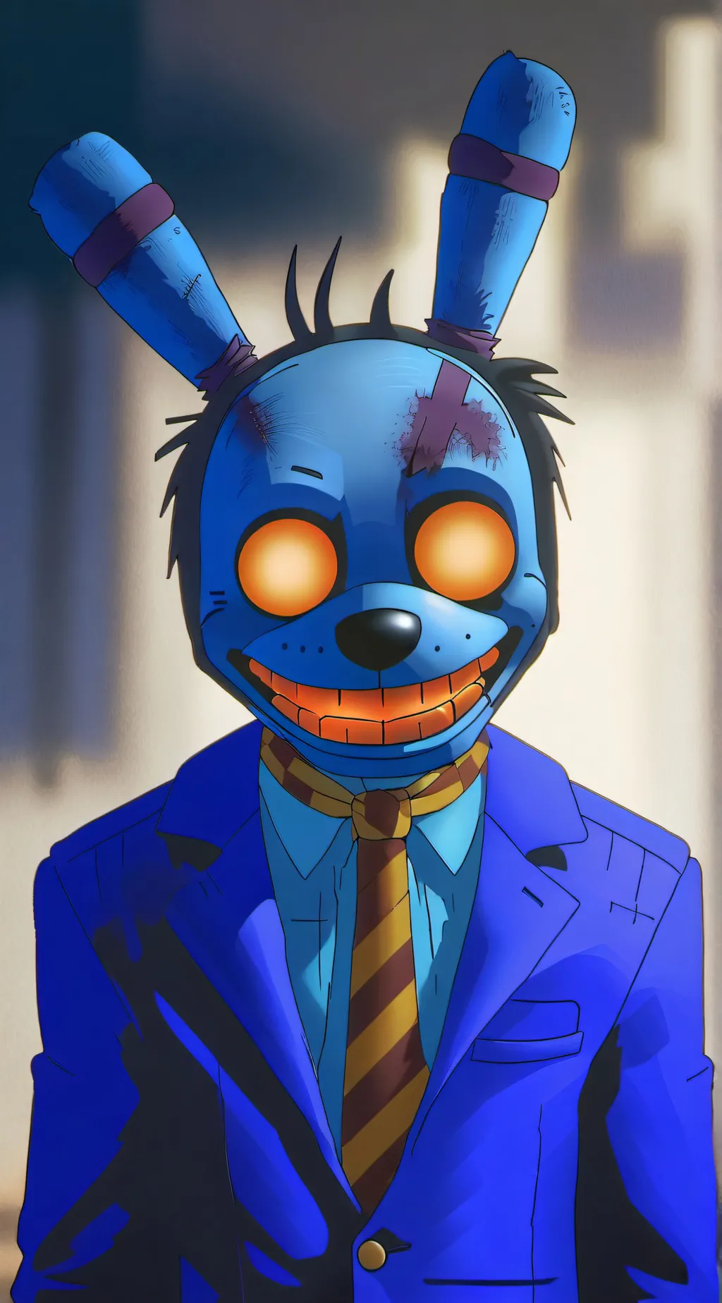 ai character: Withered Bonnie background