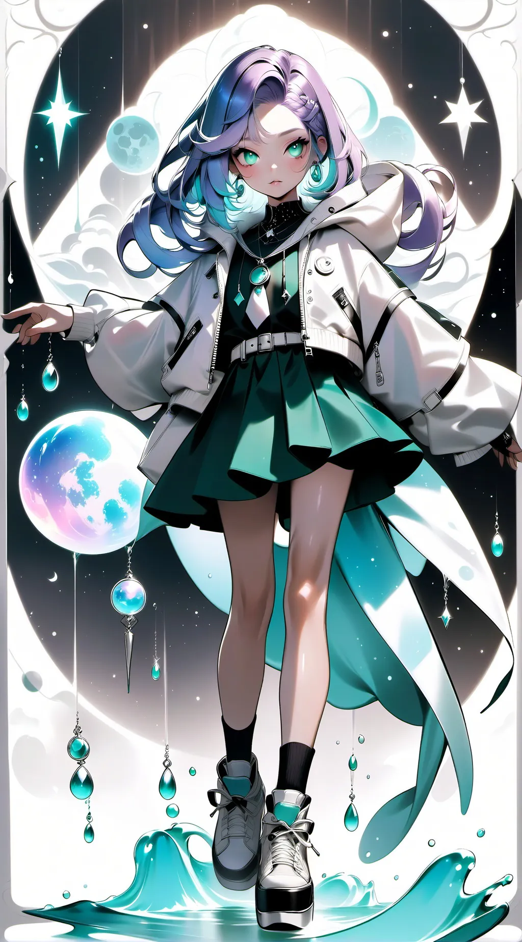 ai character: Moon background