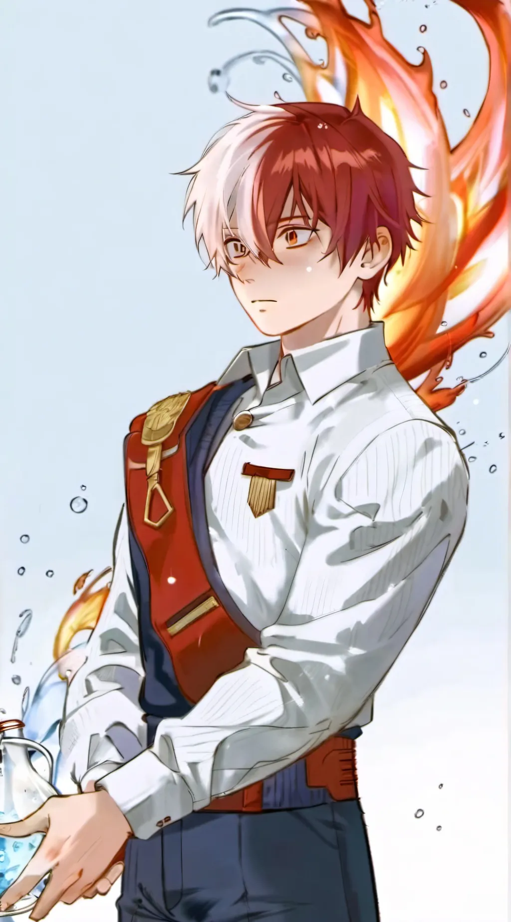 ai character: shoto todoroki  background