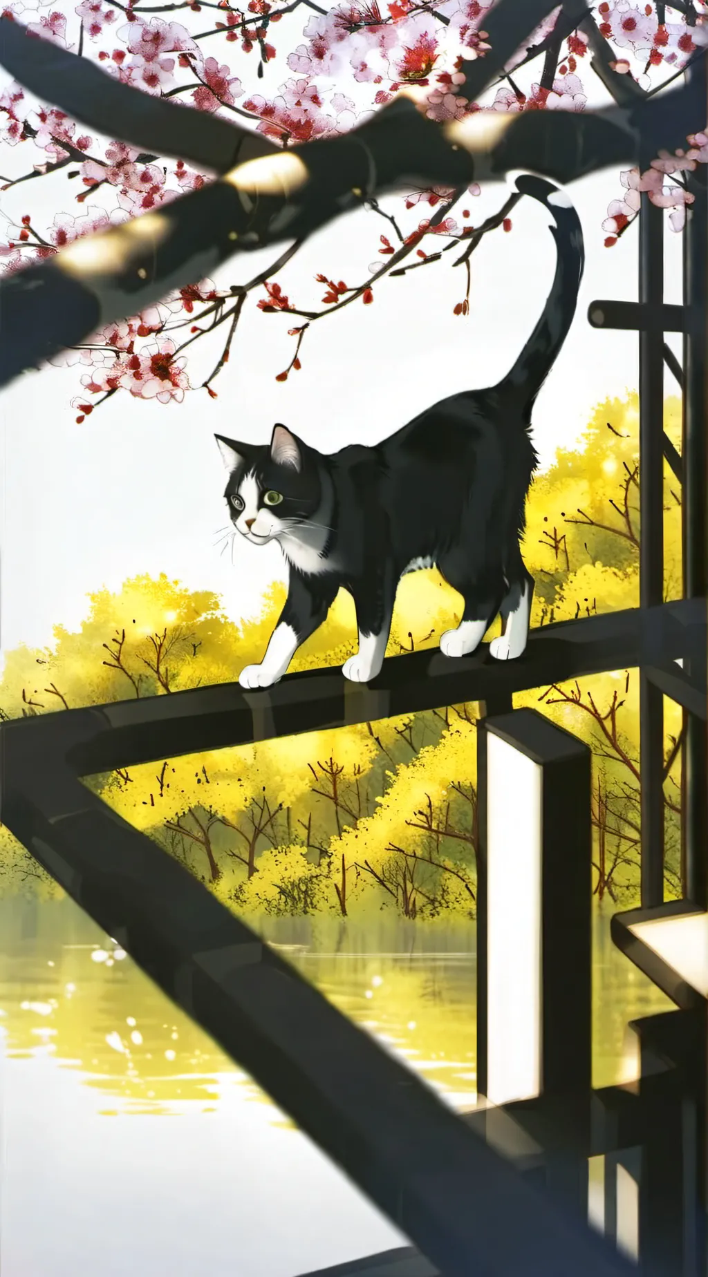 ai character: lonely cat background