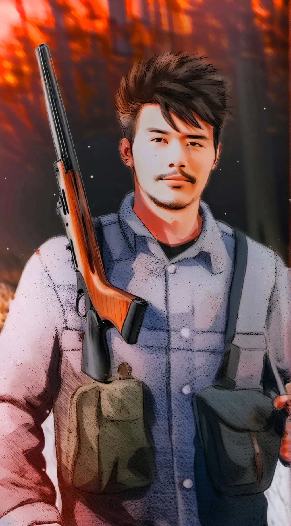 ai character: hunter background