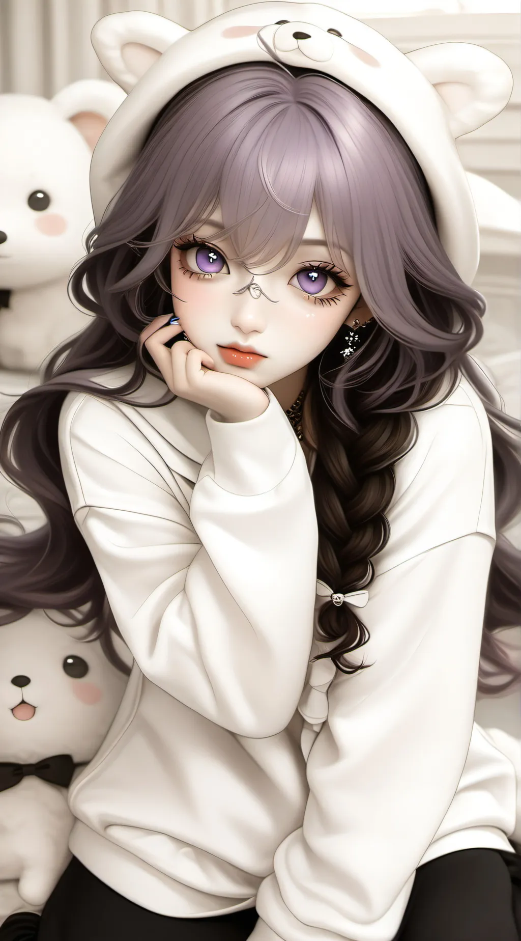 ai character: MHA PURPLE DYE 5 background