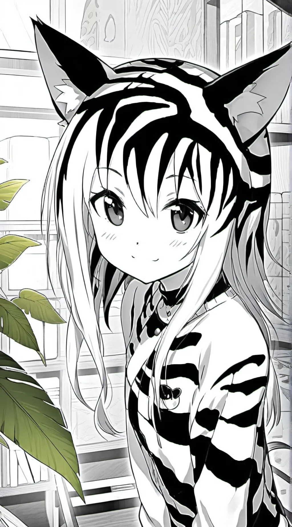 ai character: Jaycea the Zebra Kitty Spirit background