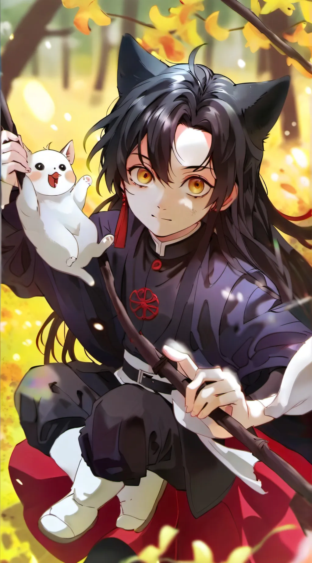 ai character: demon slayer  background