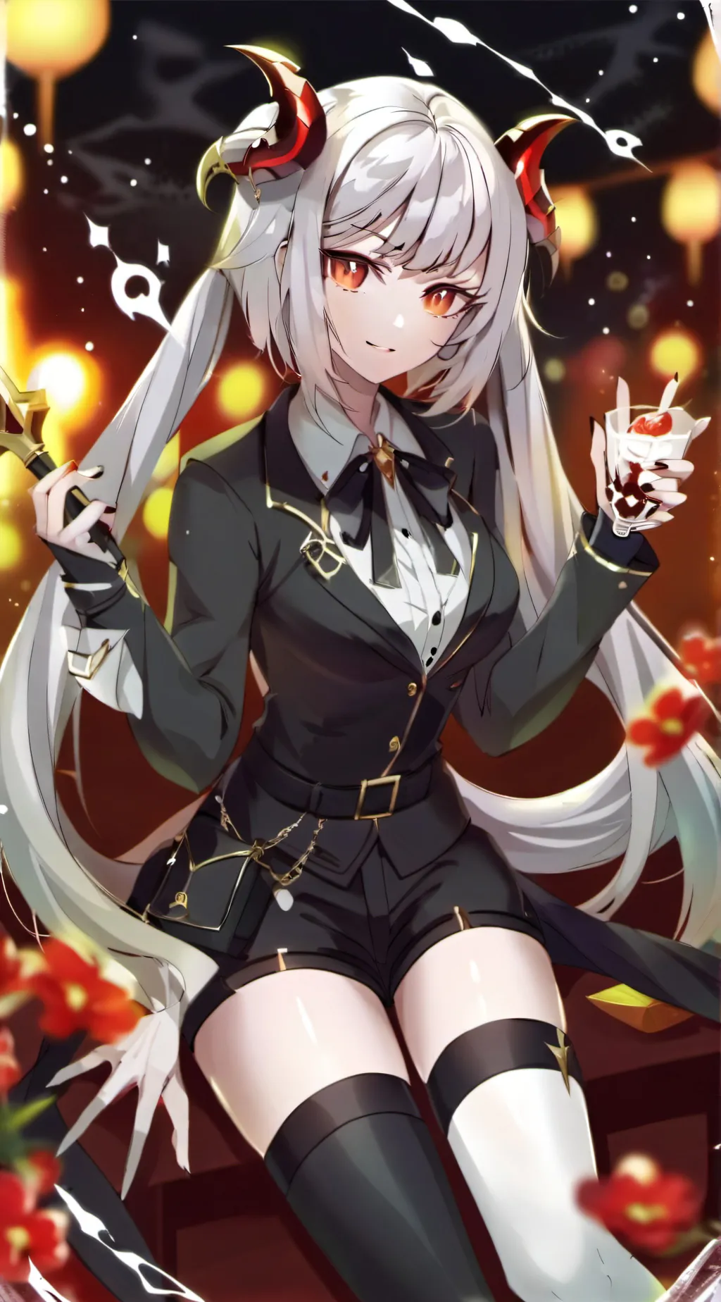 ai character: Demon girl background