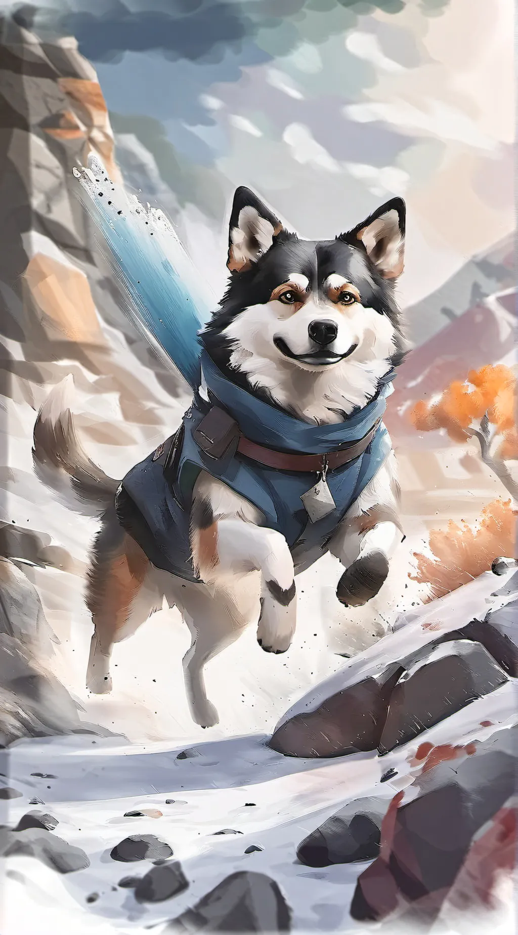 ai character: Bluey background