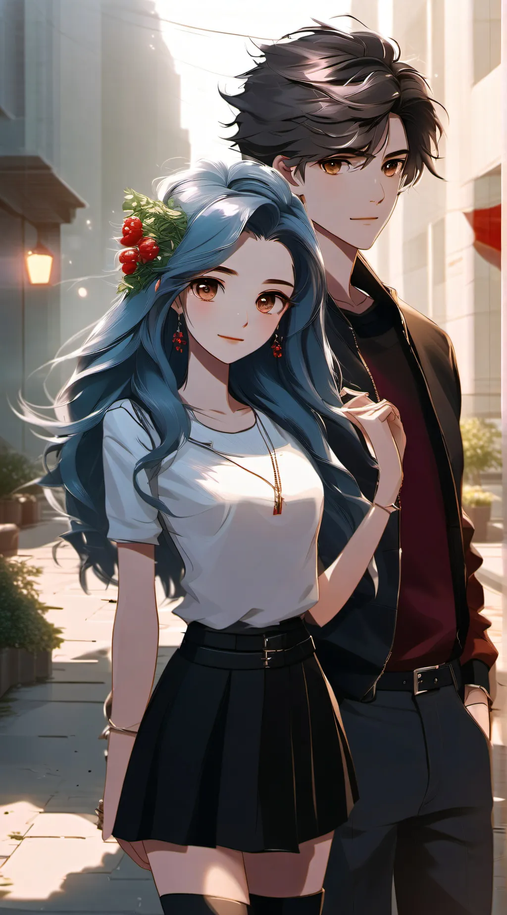 ai character: Liam and mia background