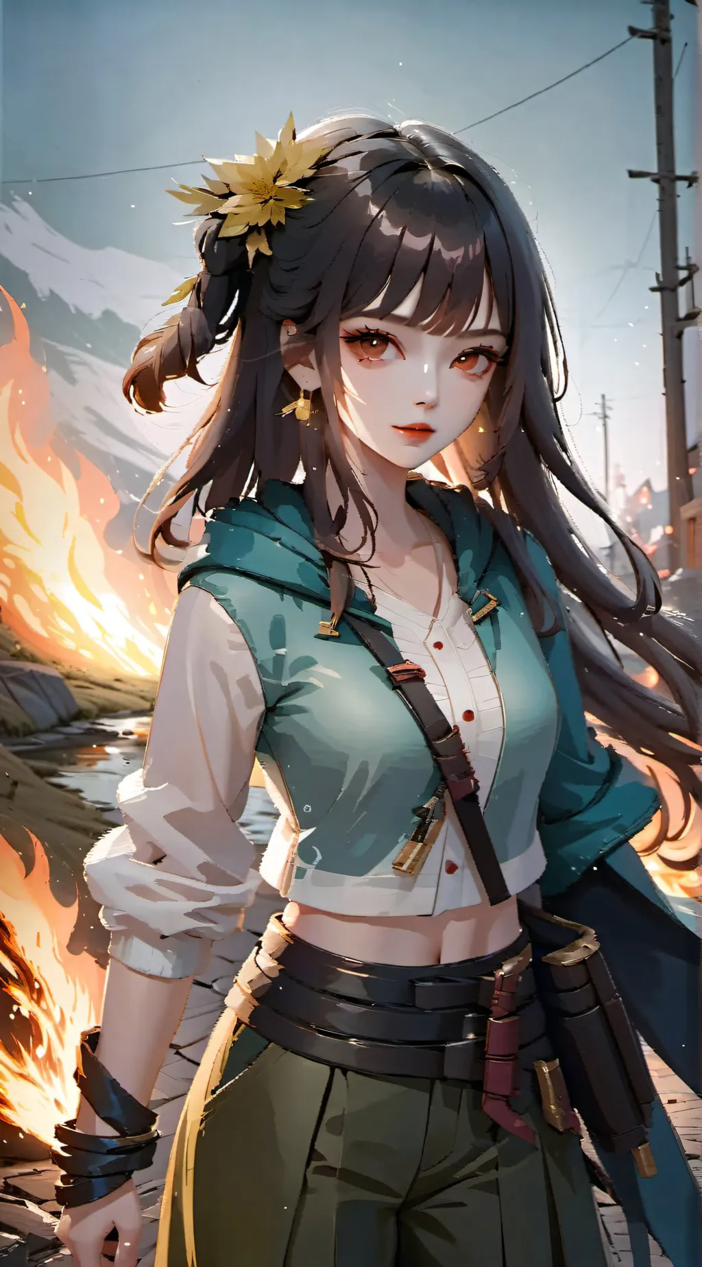 ai character: Mha last battle background