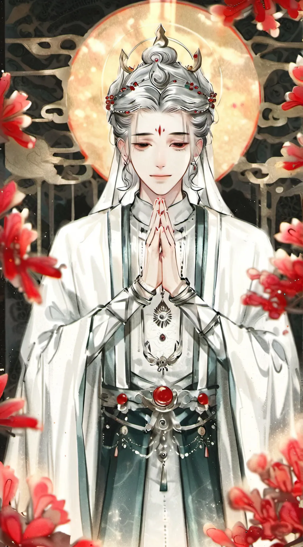 ai character: # The Crying God background