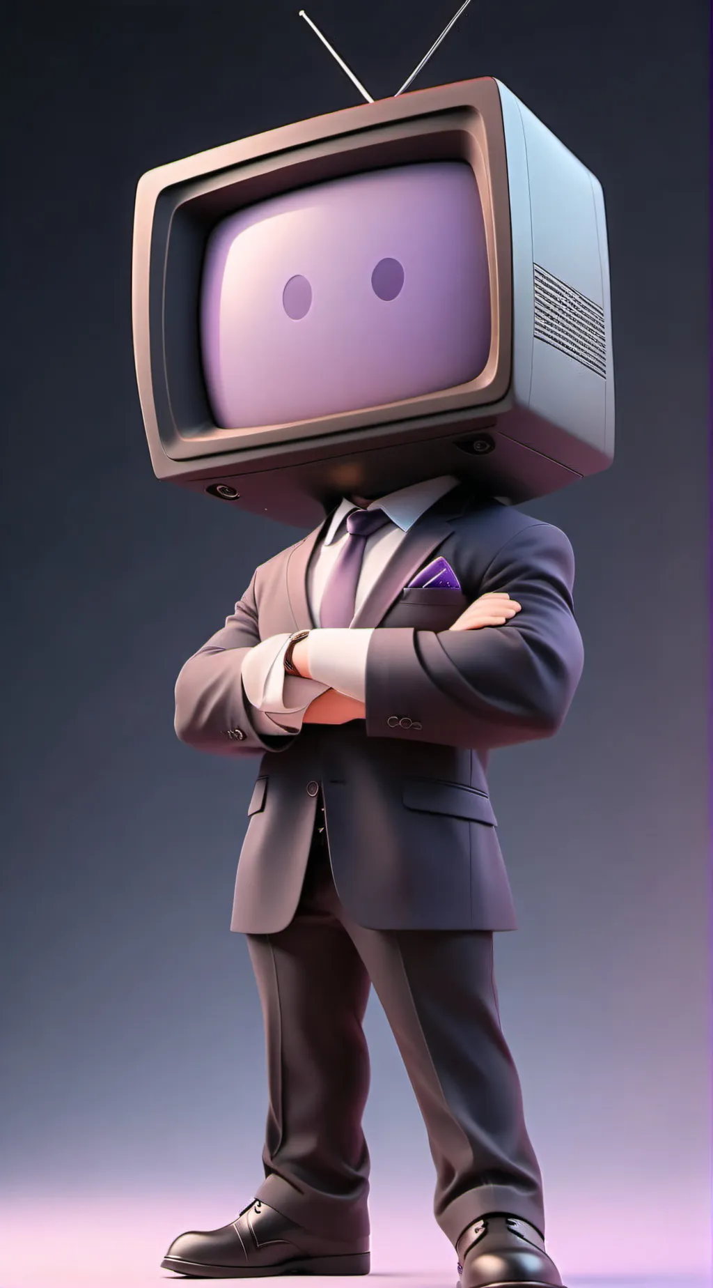 ai character: titan tv man  background