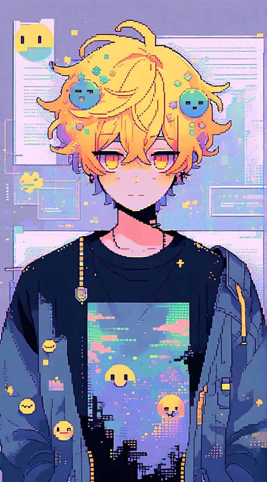 ai character: Sun background