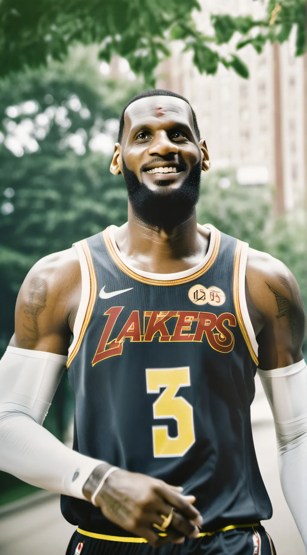 ai character: LeBron James  background