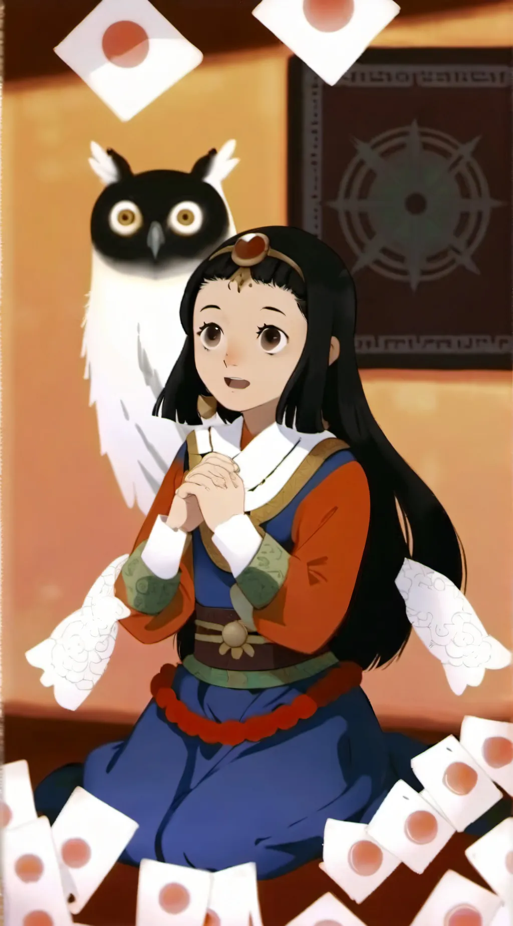 ai character: ○●•malanda•●○ background