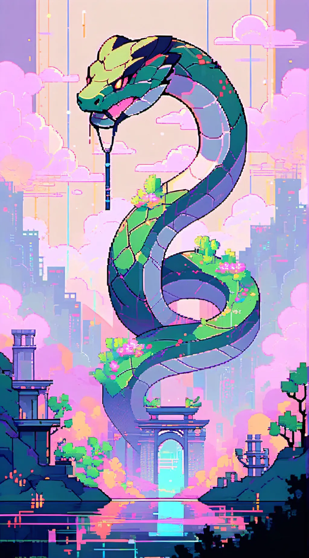 ai character: sunny the snake background