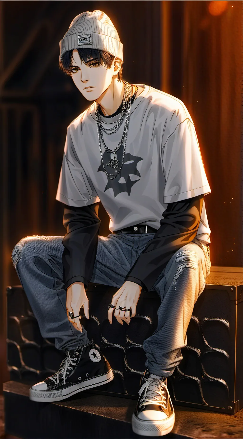 ai character:  `Leon´ 🎃🧡 background