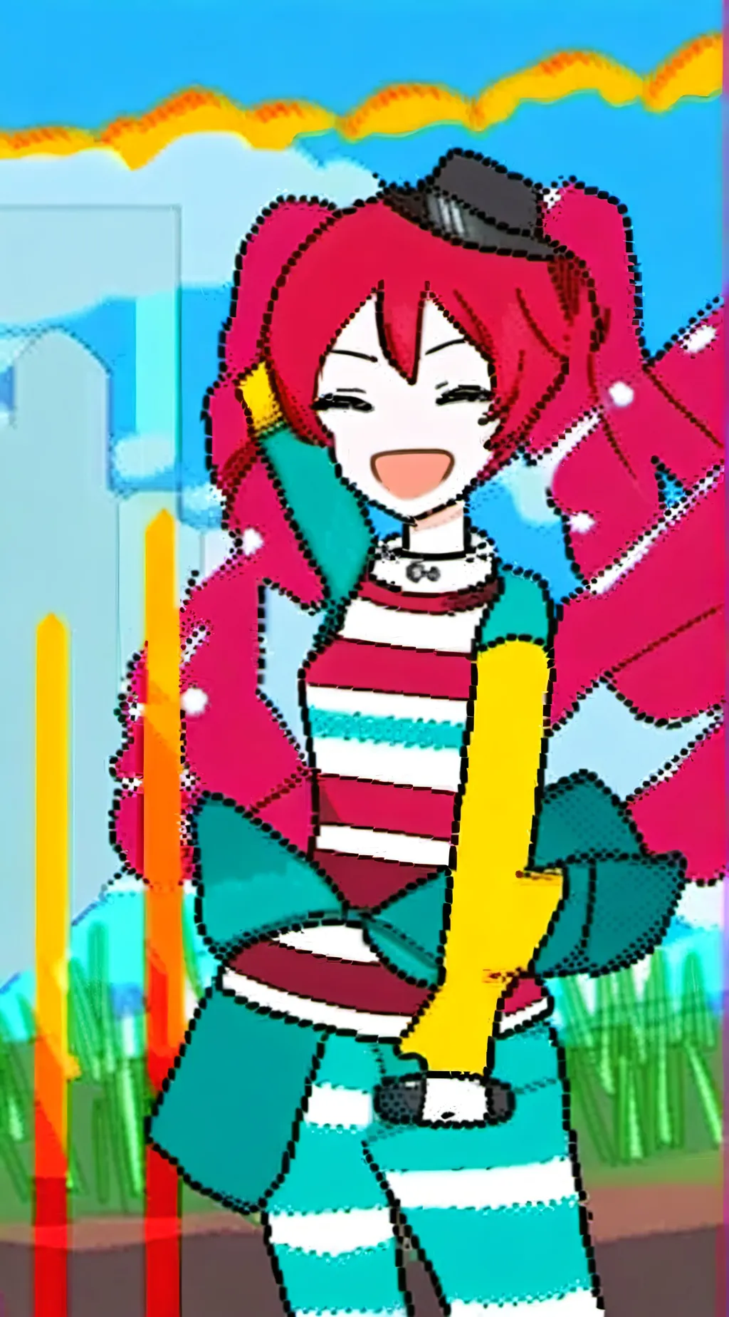 ai character: teto☺️❤️ background