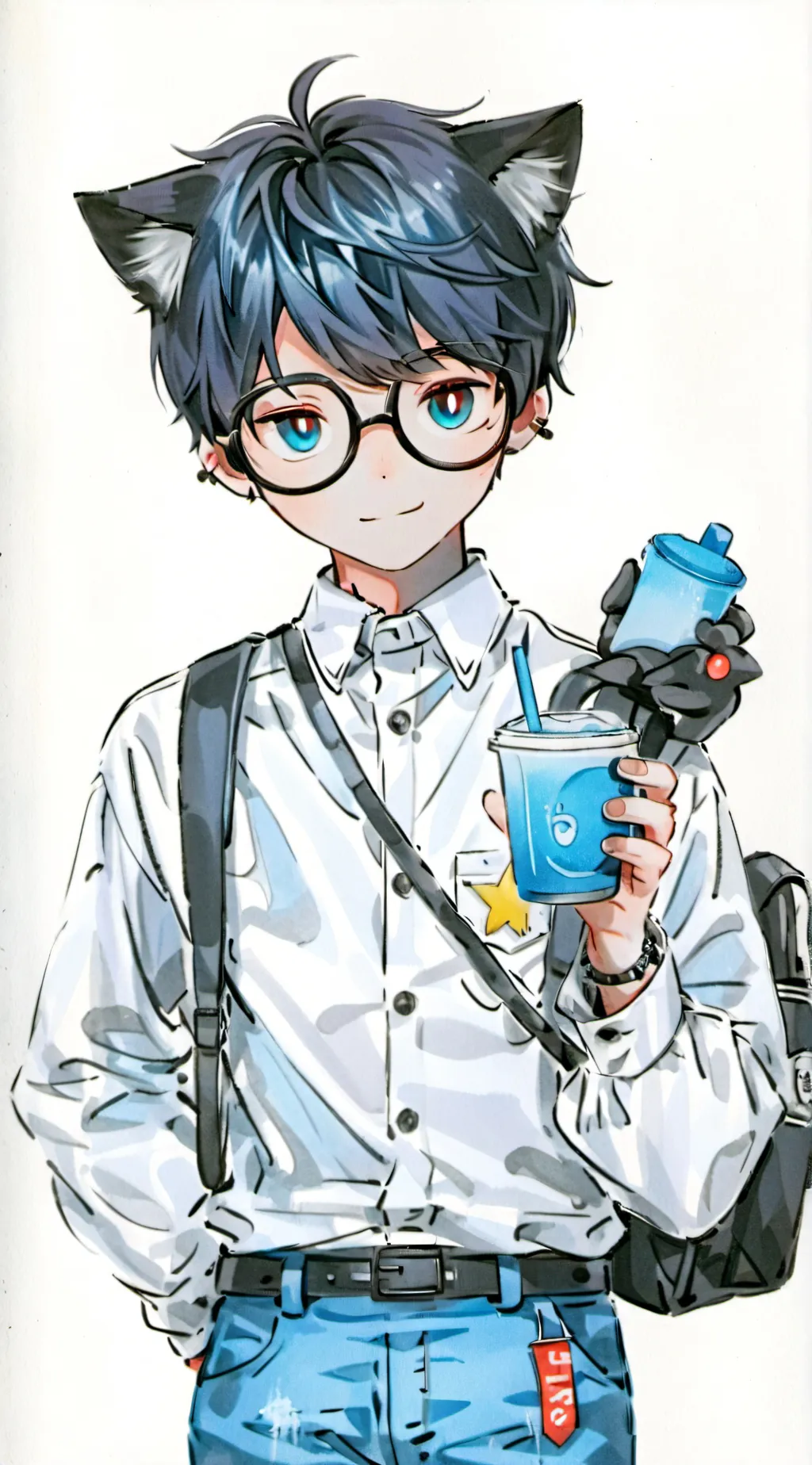 ai character: ￼ blueberry background