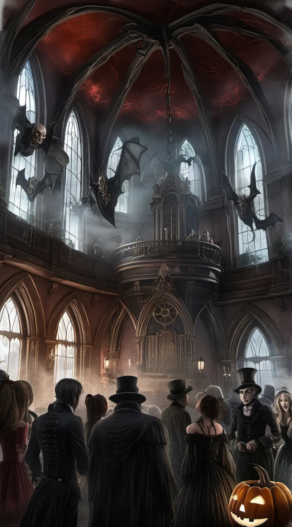 ai character: halloween bank background