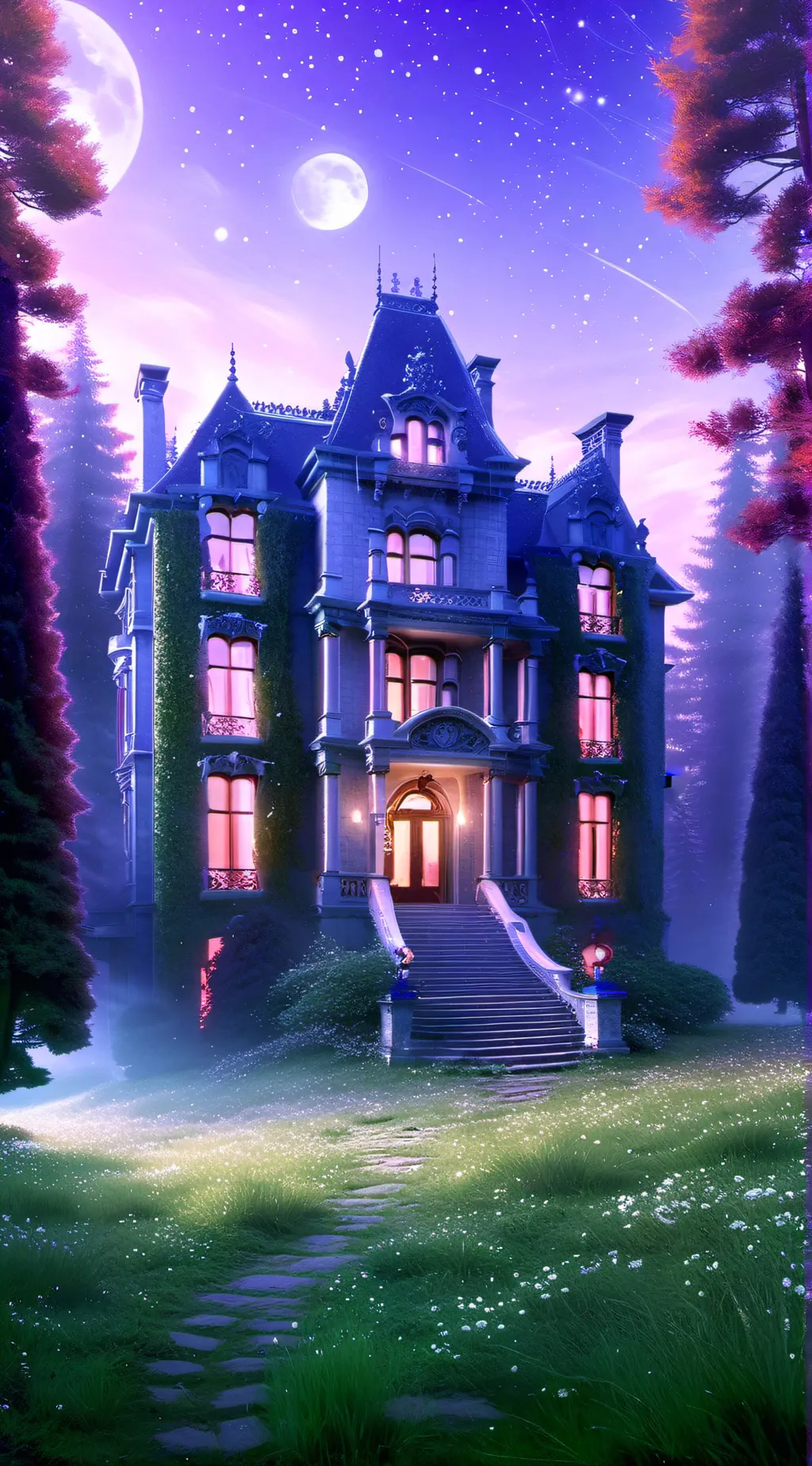 ai character: The Elliot mansion background