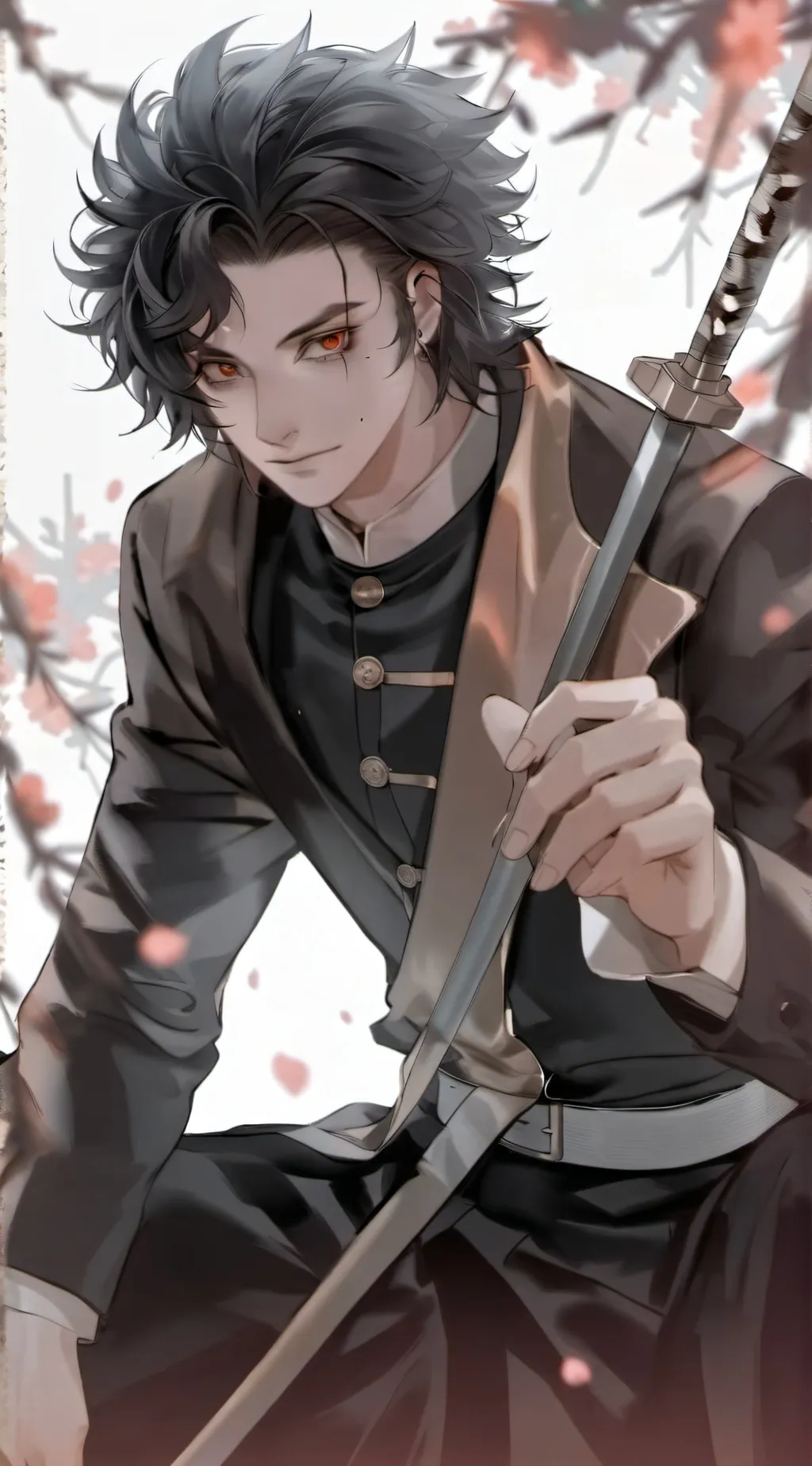 ai character: Demon Slayer.  background