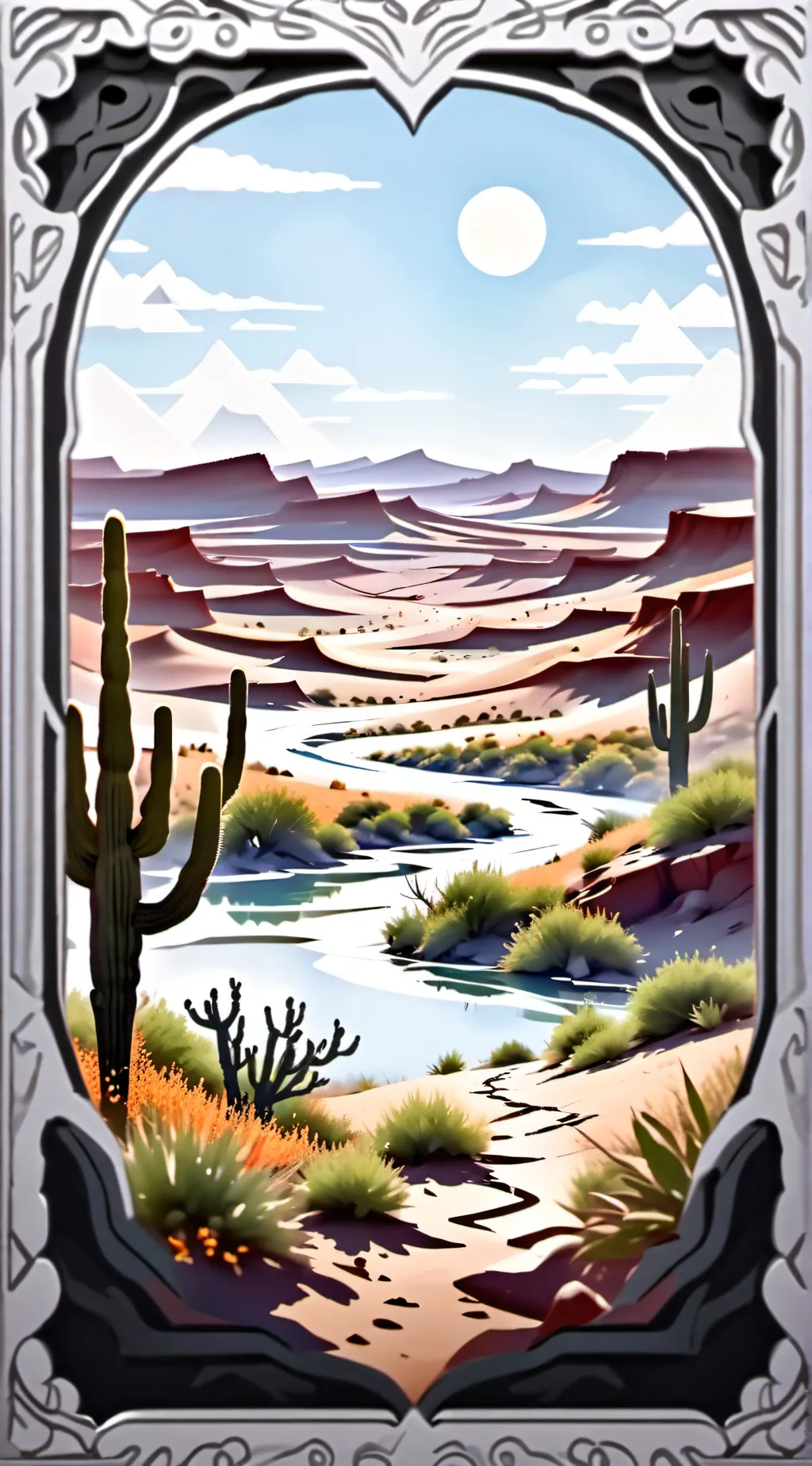 ai character: The desert background