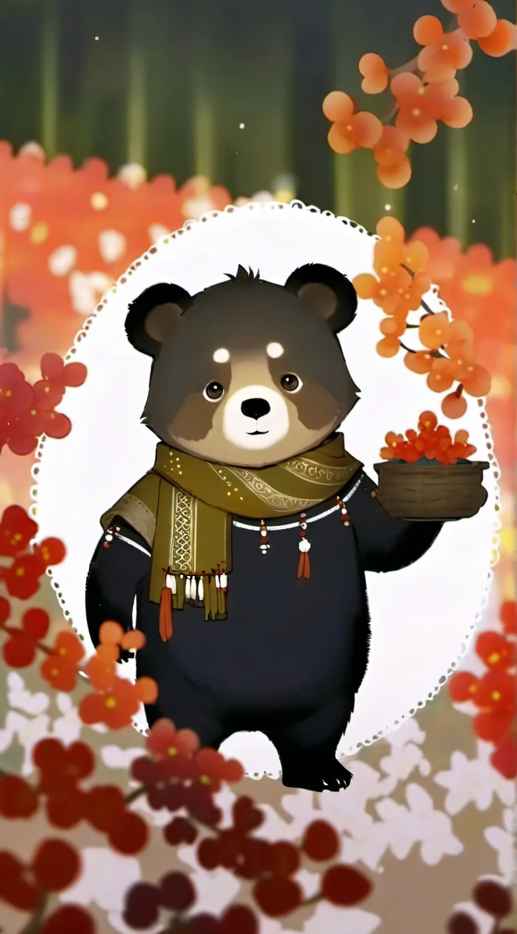 ai character: Dooro bear background